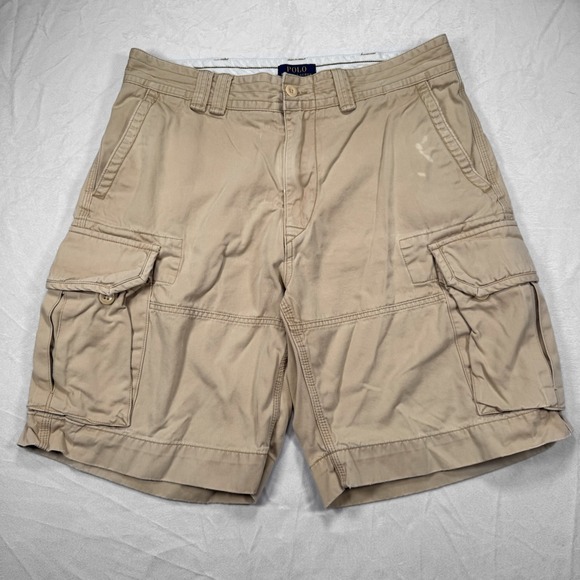 Polo Ralph Lauren Other - POLO RALPH LAUREN Men's Size 34 Tan 100% Cotton Classic Polo Chino Cargo Shorts